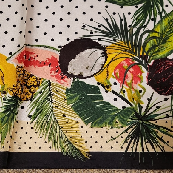 BCBGMaxazria Tropical Fruit Silk Scarf - Picture 3 of 11
